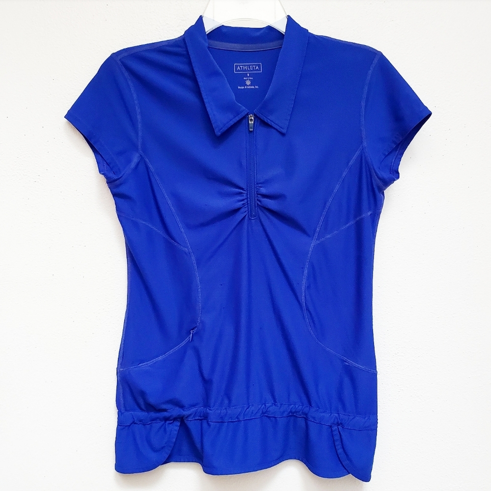 🏠 Athleta Royal Blue Cap Sleeve Top Size S